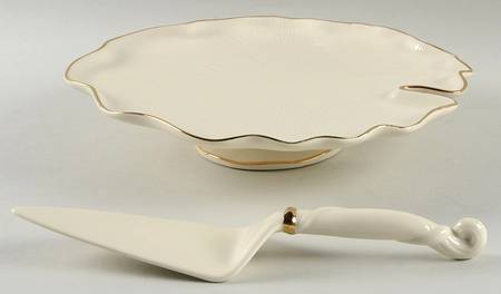 Lenox American by Design Eternal Leaf Cake Plate and Server - Eva Essentials