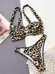 Leopard Ring Detail Bikini Set - Eva Essentials