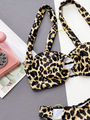 Leopard Ring Detail Bikini Set - Eva Essentials