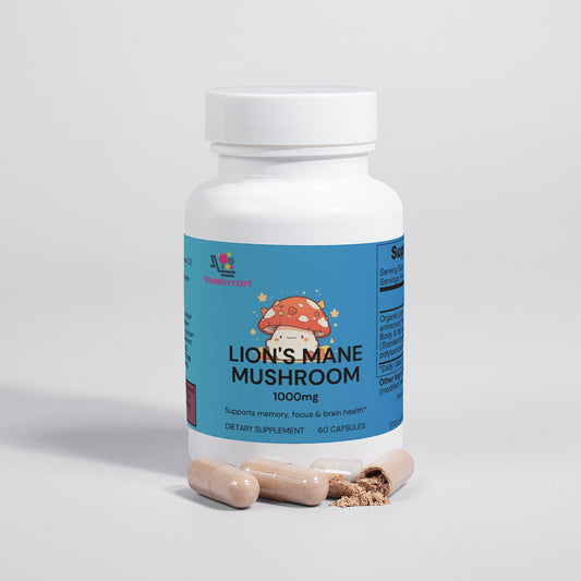 Lions Mane Mushroom Supplement for Cognitive Support, Focus & Mood Boost - Eva Essentials