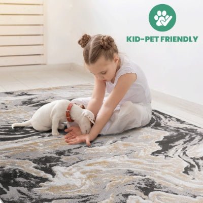 Living Room Rug Abstract Non - Shedding - Eva Essentials