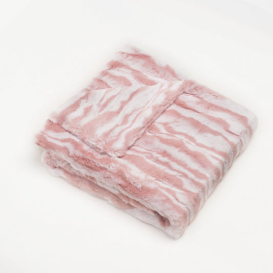 Luxury Pink Wave Fur Blanket - Eva Essentials