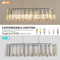 Modern Oval Crystal Chandelier Luxury Home Decor Fixtures - No Bulbs Unavailable Platform - Temu - Eva Essentials