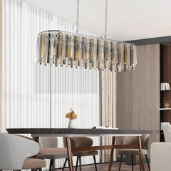 Modern Oval Crystal Chandelier Luxury Home Decor Fixtures - No Bulbs Unavailable Platform - Temu - Eva Essentials