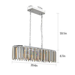 Modern Oval Crystal Chandelier Luxury Home Decor Fixtures - No Bulbs Unavailable Platform - Temu - Eva Essentials