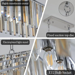 Modern Oval Crystal Chandelier Luxury Home Decor Fixtures - No Bulbs Unavailable Platform - Temu - Eva Essentials