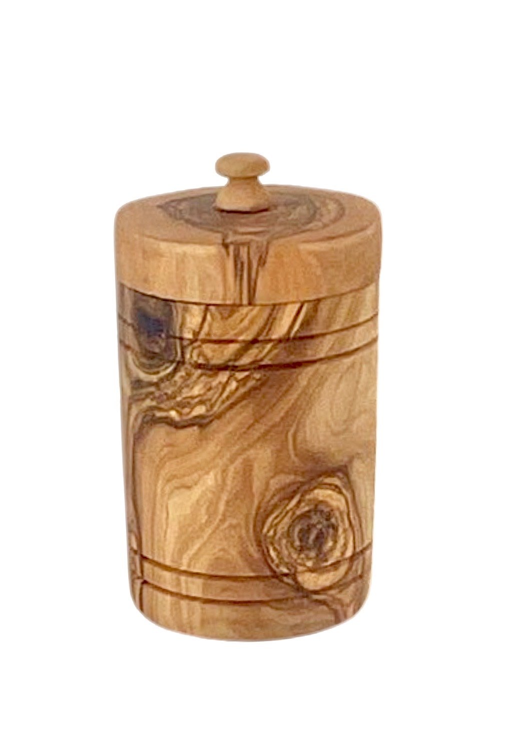 Olive Wood Spice Jar Salt Keeper w/Lid - Eva Essentials