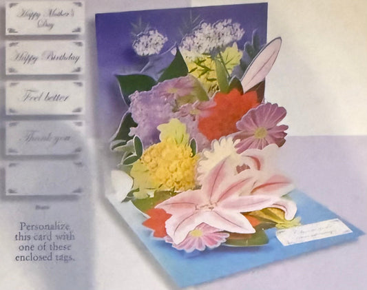 Treasures 3D Pop - Up Greeting Card Mxed Bouquet - Eva Essentials