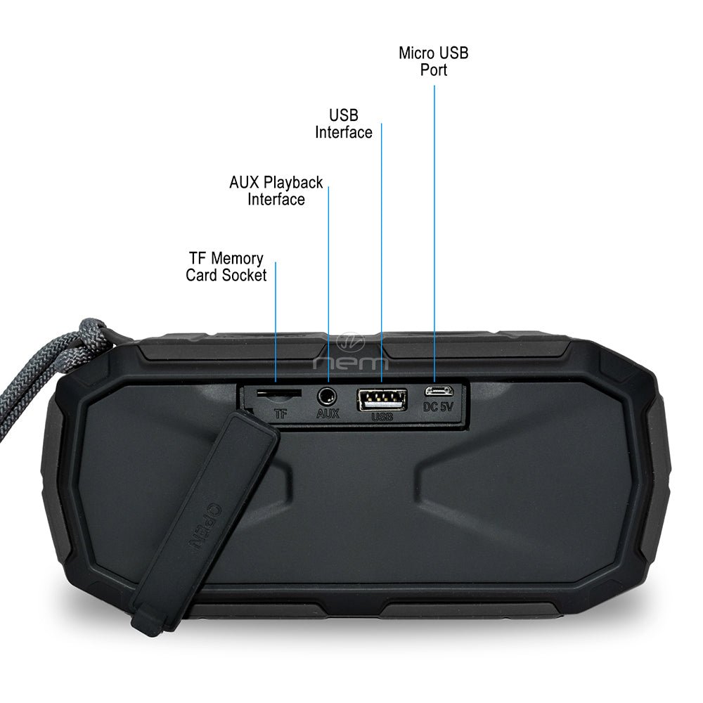 Water Resistant Bluetooth Speaker Enhanced Bass - Eva Essentials