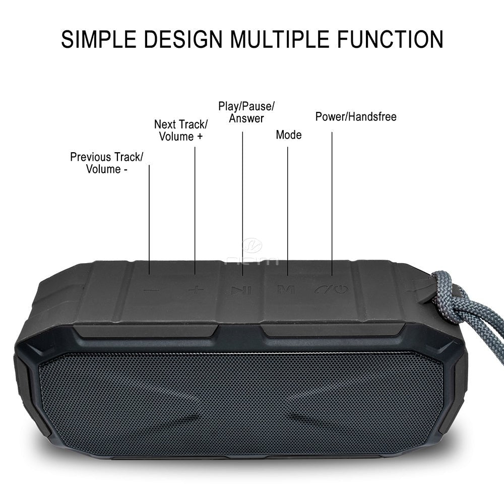 Water Resistant Bluetooth Speaker Enhanced Bass - Eva Essentials