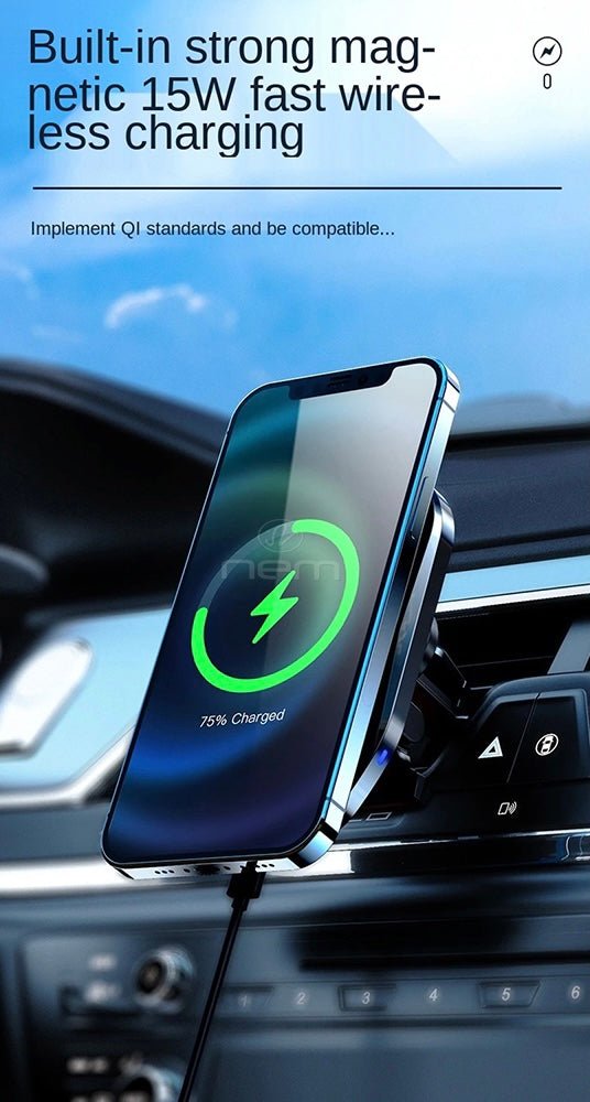 Wireless Car Phone Charging Air Vent Mount Holder 15W - Eva Essentials