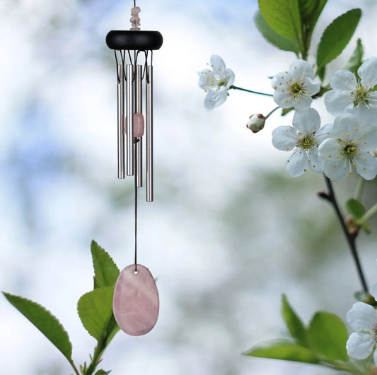 Woodstock Precious Stones Chime - Rose Quartz - Eva Essentials