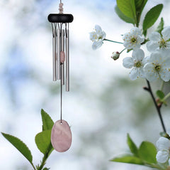 Woodstock Precious Stones Chime - Rose Quartz - Eva Essentials