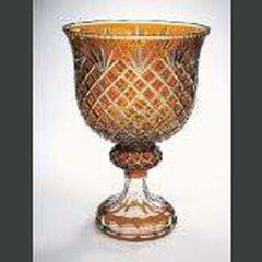 Badash Lead Crystal TA429 Amber Oxford Round Centerpiece - Eva Essentials
