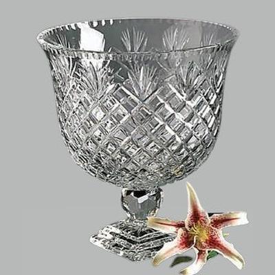Badash Lead Crystal TA429 Clear Oxford Round Centerpiece - Eva Essentials