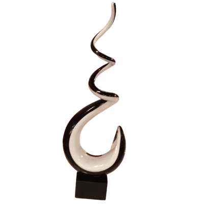 Black and White Glass Figurine - Eva Essentials