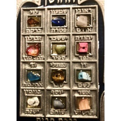 Blue Enamel and Silver Plated Wall Decor Home Blessing - Hamsa in Hebrew - Eva Essentials