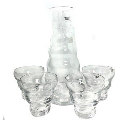 Bohemian Crystal Decanter Libera Aspetto Set of 5 - Eva Essentials