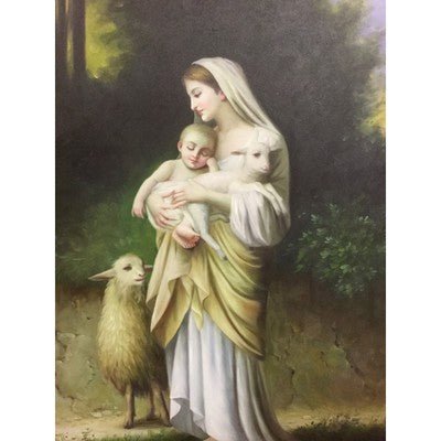 Canvas Oil Painting Mary Lamb 24"x36" - Eva Essentials