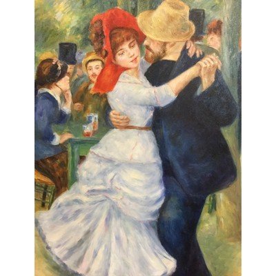 Canvas Oil Painting Renoir Inspired Dancing Couple 24" x 36" - Eva Essentials