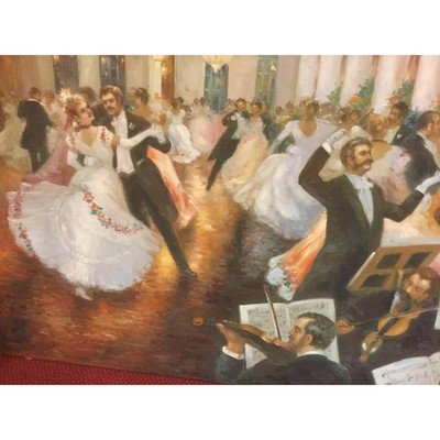 Canvas Oil Painting The Ballroom Dancing Scene 48" x 36" - Eva Essentials