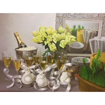 Canvas Oil Painting Wedding Celebration 30" x 40" - Eva Essentials
