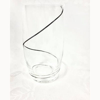 Clear Drinking Glasses With Black Swirl - Eva Essentials