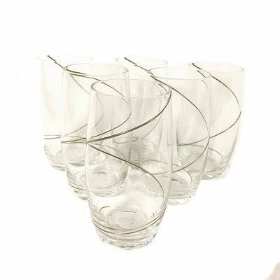 Clear Drinking Glasses With Black Swirl - Eva Essentials