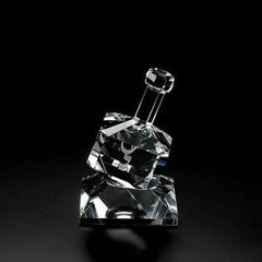 Crystal Etched Dreidel on Crystal Stand Figurine - Eva Essentials