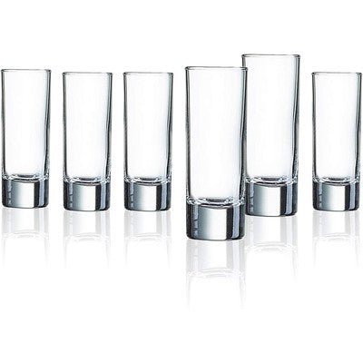 Crystal Vodka Shots Set of 6 Cool Glass Verre Vaso - Eva Essentials