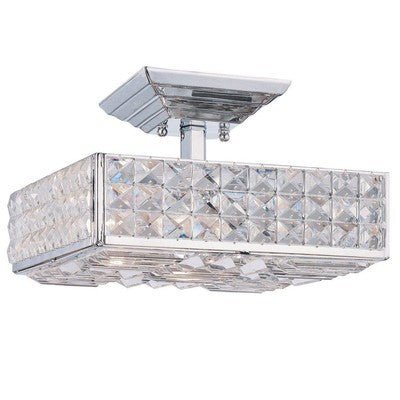 Crystorama 909 - CH - CL - MWP Chelsea 3 Light Semi - Flush Mounts in Polished Chrome - Eva Essentials