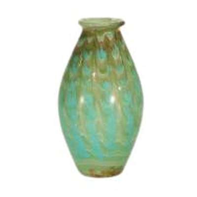 Dale Tiffany Favrille PG60522 Art Glass Green Oval Vase - Eva Essentials