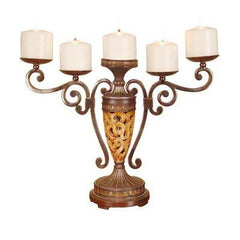 Dale Tiffany PA500231 Dark Brown 5 - Light Verona Candleholder with Dark Brown - Eva Essentials