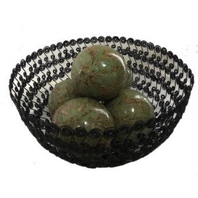 Decorative Ornate Black Wiring Basket - Eva Essentials