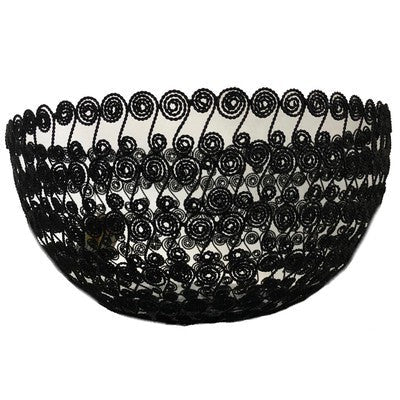 Decorative Ornate Black Wiring Basket - Eva Essentials