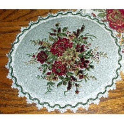 Elbaz Baroque Doily Red Round 9" Made in Belgium - Eva Essentials
