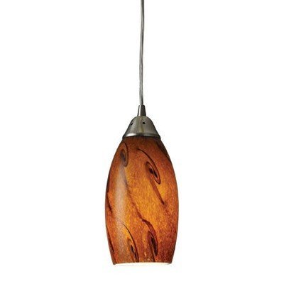 Elk 20001/1MG Galaxy 1 - Light Pendant In Misty Lavender and Satin Nickel Finish - Eva Essentials