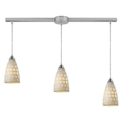 Elk Lighting ELK - 1321 - 3L - WHM FUSED GLASS MOSAIC 3 - Light Island Pendant - Eva Essentials