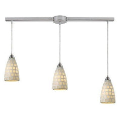 Elk Lighting ELK - 1321 - 3L - WHM FUSED GLASS MOSAIC 3 - Light Island Pendant - Eva Essentials