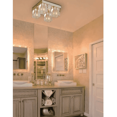 ET2 Lighting E22038 - 18 4 Light Blocs Flush Mount Ceiling Light - Eva Essentials