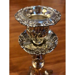 Extra Tall Silver Plated Shabbat Candlestick Holders - Eva Essentials
