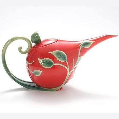 Franz Collection Island Beauty Hibiscus Sculptured Porcelain Teapot FZ00983 - Eva Essentials