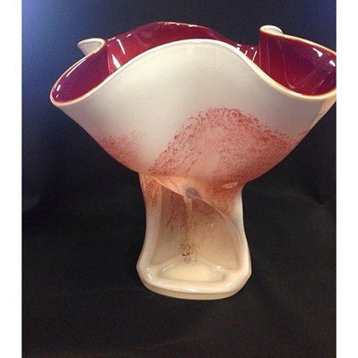 Freedom Ceramic Handkerchief White and Red Vase - Eva Essentials