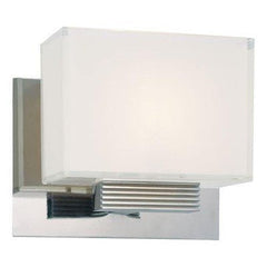 George Kovacs P5211 - 077 Cubism 6 - 1/2" 1 Vanity Light Wall Sconce in Chrome - Eva Essentials