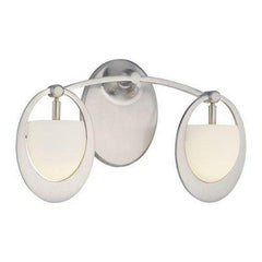 George Kovacs P5902 - 084 Earring 2 Light Bathroom in Brushed Nickel - Eva Essentials