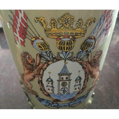 German Beer Stein Horn with Kobenhavn Crest - Eva Essentials