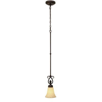 Golden 8106 - M1LTorbellino Mini Pendant in Cordoban Bronze with Remolino Glass 8106 Pendant - Eva Essentials