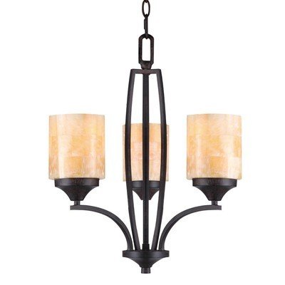 Golden Lighting 1220 - M3 RT 3 Light Empyreal Chandelier, Roan Timber - Eva Essentials