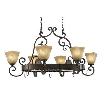 Golden Lighting 3890 - PR62 Meridian 27 Inch Lighted Pot Rack - Eva Essentials