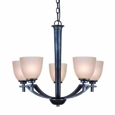 Golden Lighting 6262 - 5 DNI Hampden 5 Light Chandelier, Dark Natural Iron Finish - Eva Essentials